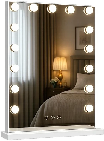 Beauty System Makiažo veidrodis su LED apšvietimu Hollywood 46×58 cm
