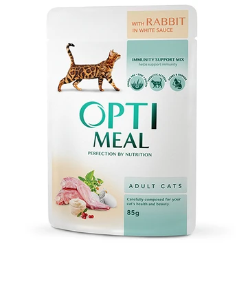 Optimeal konservai katėms su triušiena padaže, 85 g