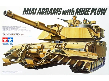 Tamiya – JAV M1A1 Abrams su minų plūgu, 1/35, 35158