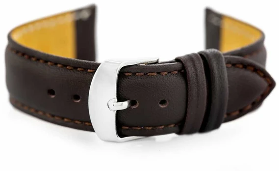 Pacific W83L leather watch strap - dark ruda - 12mm