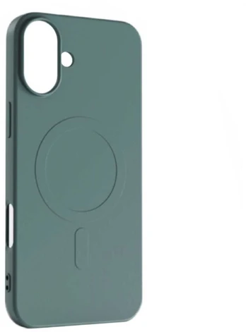 Hurtel skystas silikoninis dėklas MagSafe skirtas iPhone 16 - tamsiai žalias