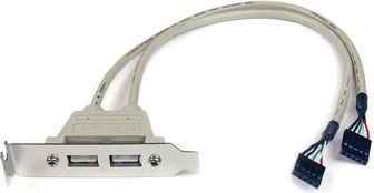 StarTech 2 Port USB A Female Low Profile Slot Plate Adapter