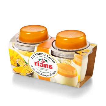 Desertas LA PANNA COTTA su mangų ir pasiflorų tyre