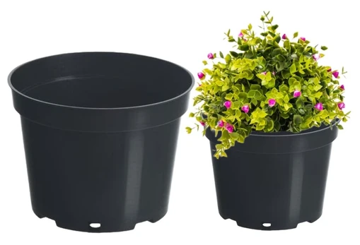 Vazonas 1,5l D-15 juodas, 15 cm