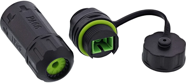 InLine LWL kabelinė jungtis SC trumpa IP68 2x SC lizdas M20