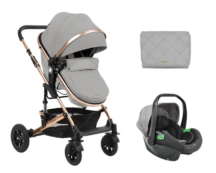 Universalus vežimėlis KikkaBoo Amaia 3in1, Light Grey