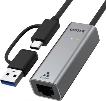 Unitek Adapteris usb-a/c 3.1 gen1 rj45; 2,5 gbps; u1313c