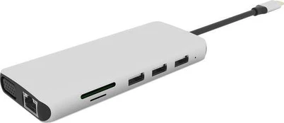 „eStuff USB-C 12in1“ stotis / replikatorius (ES623009)