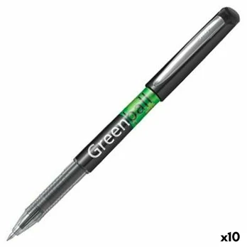 Pilot Pen Karžygio Ženklas Roller Pilot Žalias-BALL 0,7 mm Juoda Perdirbtas 10 vnt.