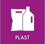 Plakatas Multi Affaldsskilt PLAST 12x12 cm,1 stk