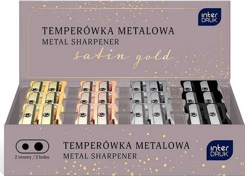 Interdruk Dvigubas metalinis galąstuvas Satin Gold (24 vnt.)