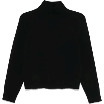 Megztinis su kaklu moterims, Juoda, Raglan turtle nk