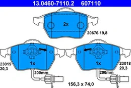 ATE 13.0460-7110.2 Brake pad set