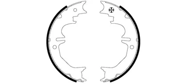 TEXTAR 91066100 Brake shoe set