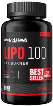 Body Attack Lipo 100 Kapsulės 120vnt