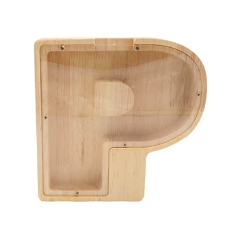 Medinė taupyklė "Raidė-P", 18 cm