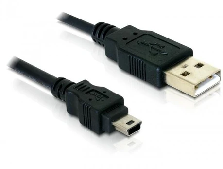 USB kabelis Delock USB-A - miniUSB 1,5 m juodasis (82252)