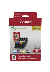 CANON CLI-551XL Ink Cartridge C/M/Y/BK | 6443B008 kaina