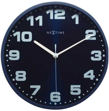 NeXtime klok 3053bl Dash Mėlyna, Ø 35 cm, Wall, Mėlyna