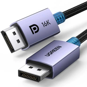 DisplayPort Ugreen DP131 kabelis, 16K 60Hz, 80 Gbps, 2m