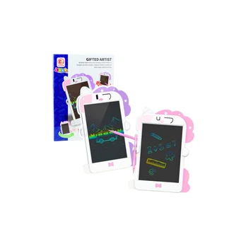 Lean Toys LCD Writing Drawing Board Stylus Unicorn Rožinė