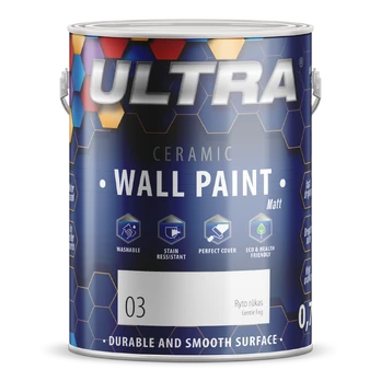 Interjero dažai ULTRA CERAMIC, 2,5 l, Ryto rūkas sp. (3)