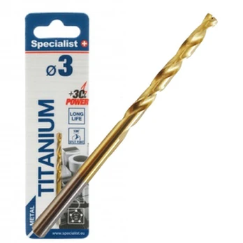 Metalinis grąžtas Specialist+ Titan, 3 mm