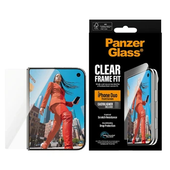 Panzer Glass PanzerGlass FrameFit w. EasyAligner | Screen protector | Apple | iPhone Duo | Glass | Transparent