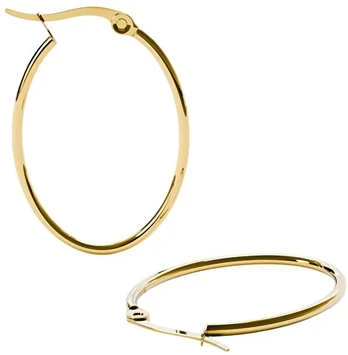 Furiosa Elegant auksinis-plated Loop Hoop SE-LOOPHOOP-G