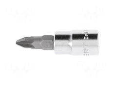 Socket | socket spanner,Pozidriv | Size: PZ1 | 1/4" kaina
