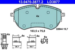 ATE 13.0470-3877.2 Brake pad set