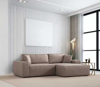 Kampinė sofa-lova Pırlo Corner Right - Brown kaina