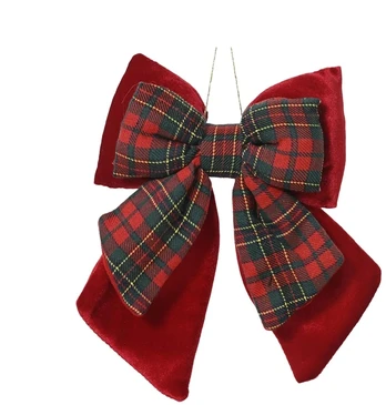 Christmas Tree toy Decoris Bow. red/žalias. textile