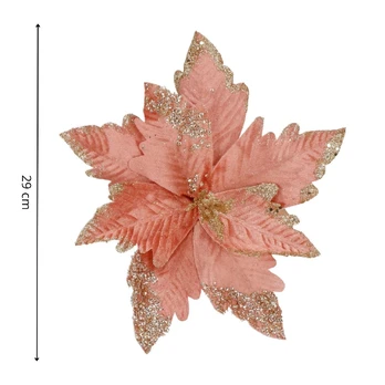Dekoracija Springos, aukso/rožinė, 29 cm