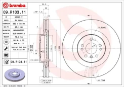 Stabdžių diskas BREMBO 09.R103.11 kaina