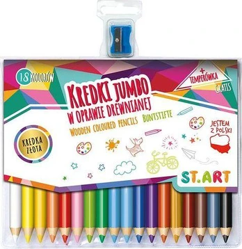 St. Majewski Šv. Majewski Crayons 18spalvų ST.ART, medis + temp. MAJEWSKI