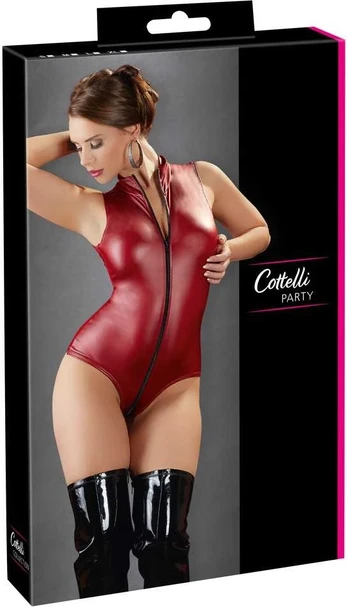 Cottelli party Body Zip red L glaustinukė