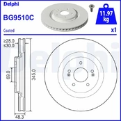 Stabdžių diskas DELPHI BG9510C kaina