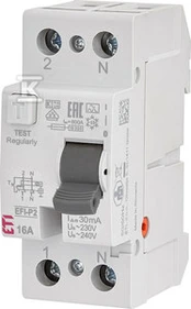 ETI EFI-P2 A 16/0,03 DIFFERENCIALĖ SROVĖ IŠJUNGTA.