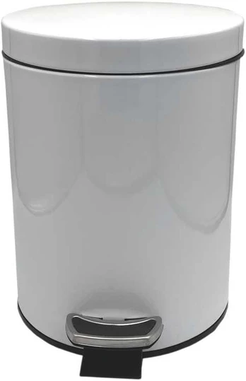 Šiukšlinė MD-0043 BALTA, 5 L apvali (310134)