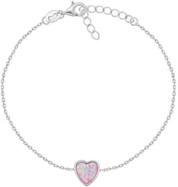 Brilio Silver Minimalist sidabrinis bracelet Heart BRC123WP