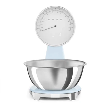 Smeg KSF01PBWW Analog and Digital Kitchen Scale Pastel Blue