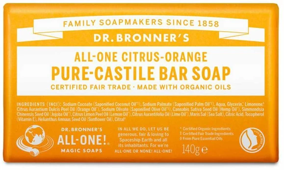 Muilas Dr Bronner's 140 g Citrinmedis