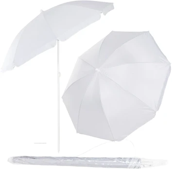 Springos Paplūdimio skėtis BU0027, 160 cm, pilkas, UPF50+, su dėklu