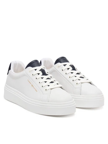 Laisvalaikio batai Tommy Hilfiger Th Feminine Platform Monogram FW0FW09594 Balta