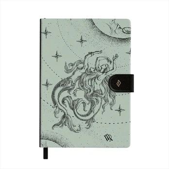 Virgo - Notebook, A5 (14.8 x 21cm) / Grid / Turquoise