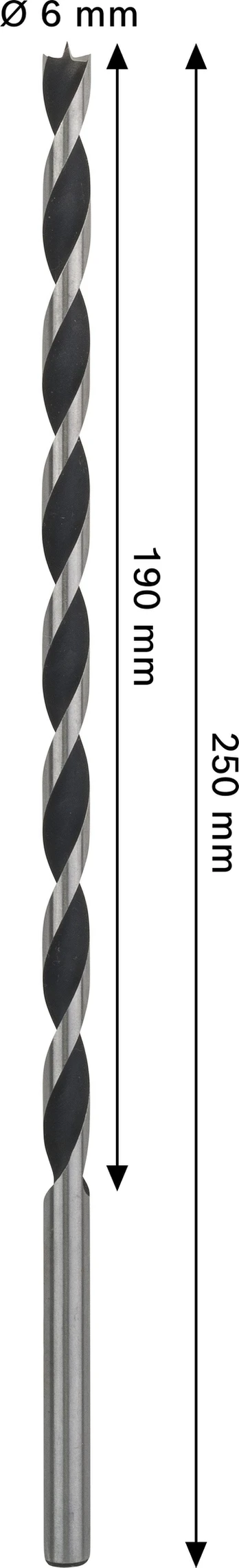Bosch PRO Grąžtas medžiui 6,0x250,0mm,1 vnt.