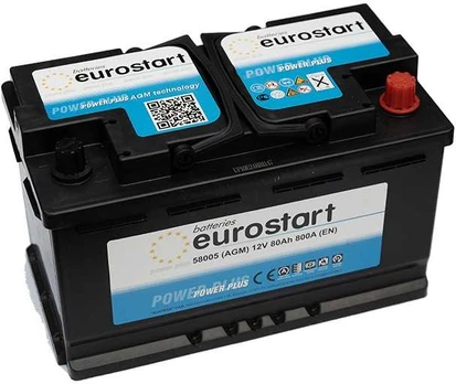 EUROSTART START STOP AGM 80Ah 800A (EN) akumuliatorius