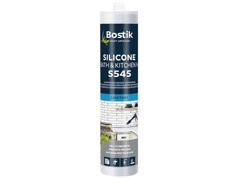 Silikonas Bostik S545 Silicone Bath & Kitchen N, 300ml (skaidrus/bespalvis)