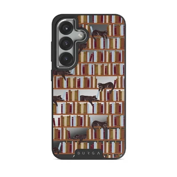 Ex Libris - Samsung Galaxy S25 Plus Case, Elite Mirror Dark (Magnetic) / Silver
